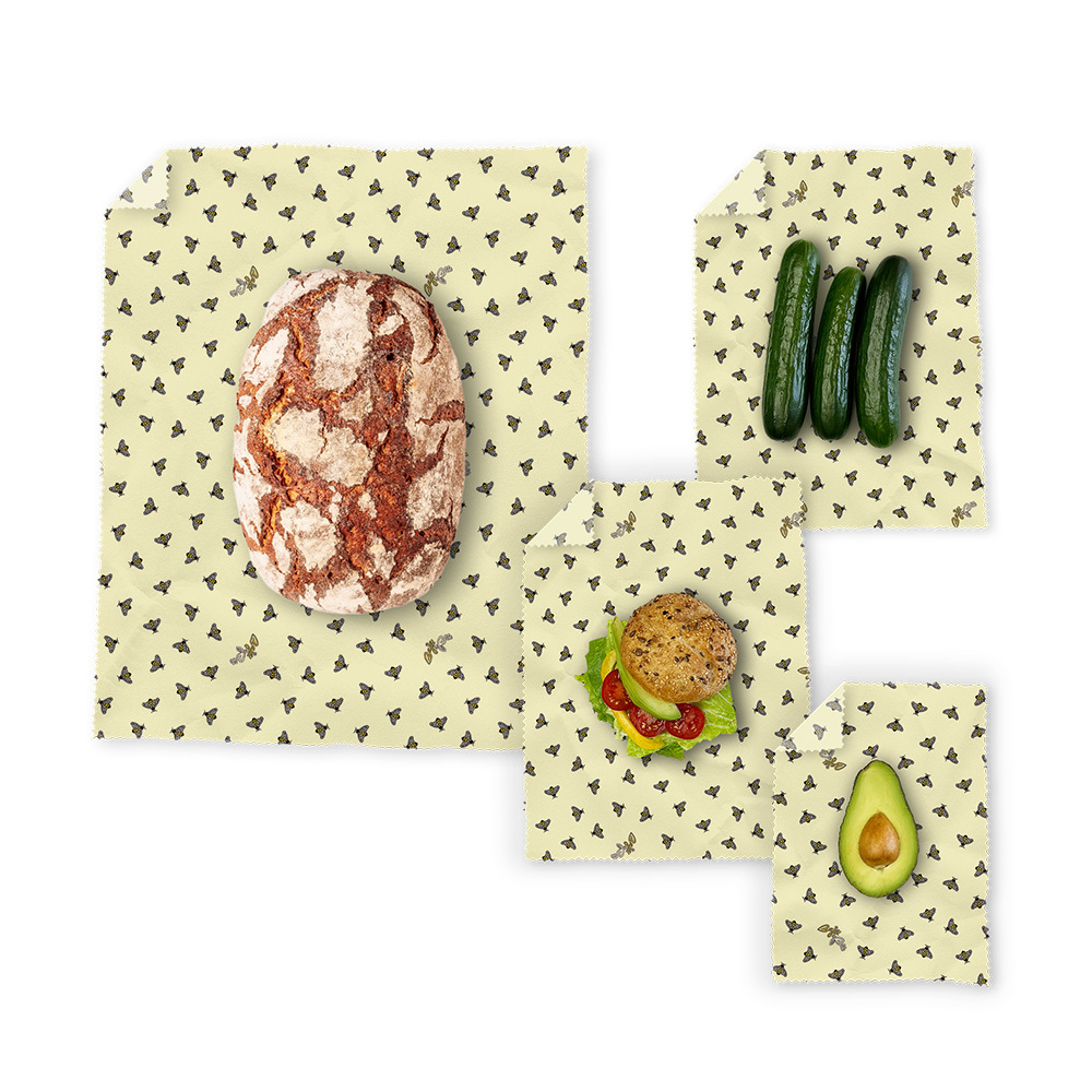 Obloge iz čebeljega voska - Multipack XL/M/M/S, rumene čebele