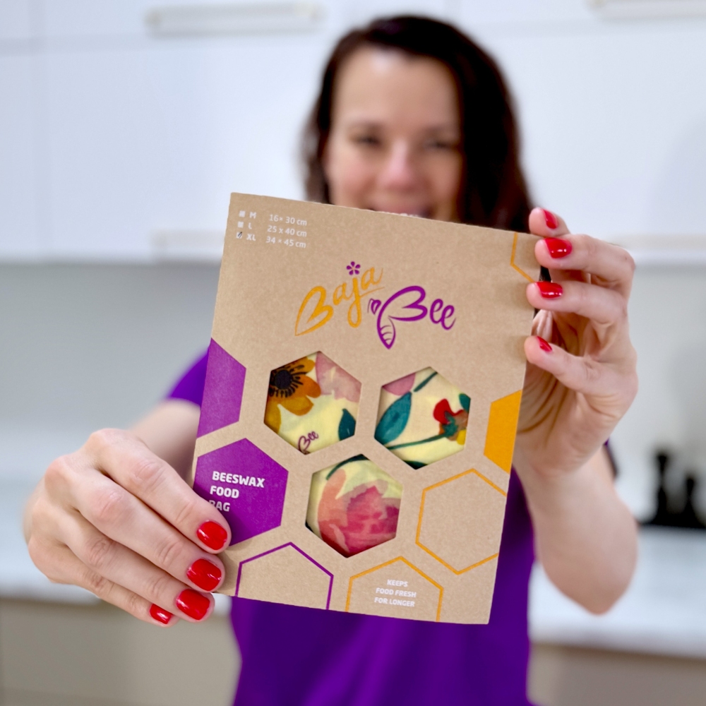 BajaBee Eco Set | Vrečka iz čebeljega voska + Trakovi za pranje perila + Parfum za pranje