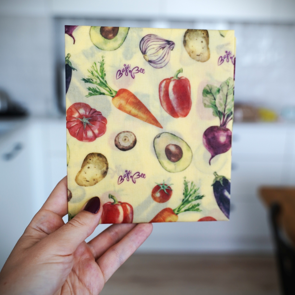 Obloge iz čebeljega voska - Multipack XL/M/M/S - Veggie & Orange Dots