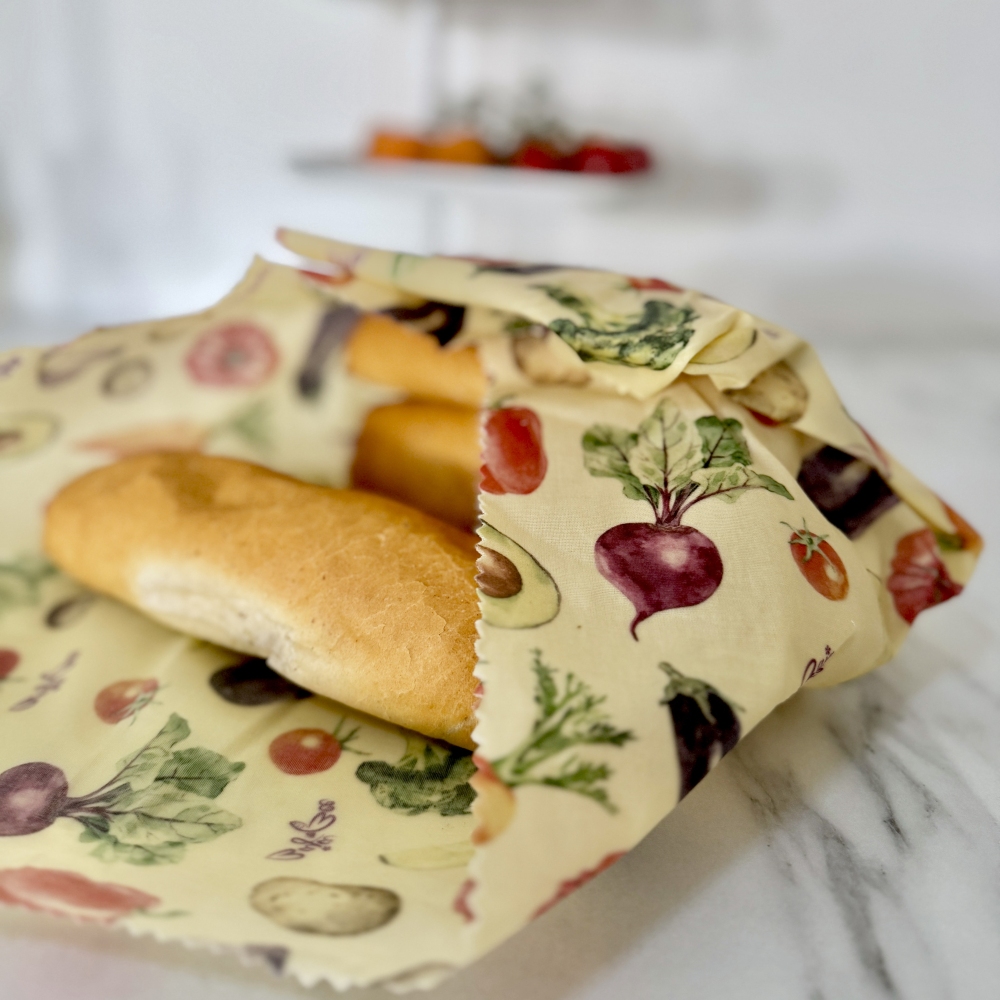 Obloge iz čebeljega voska - Multipack XL/M/M/S - Veggie & Orange Dots