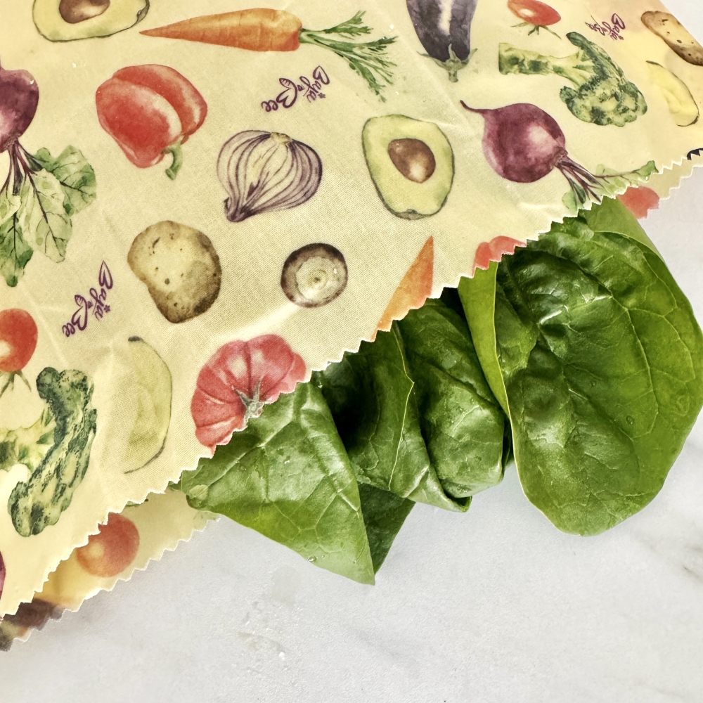 Obloge iz čebeljega voska - Multipack XL/M/M/S - Veggie & Orange Dots